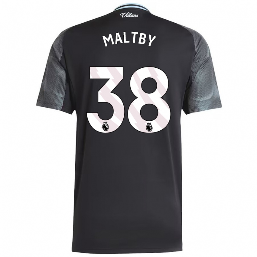 גברים Rachel Maltby #38 שחור תכלת הרחק ג'רזי 2025/26 חולצה קצרה
