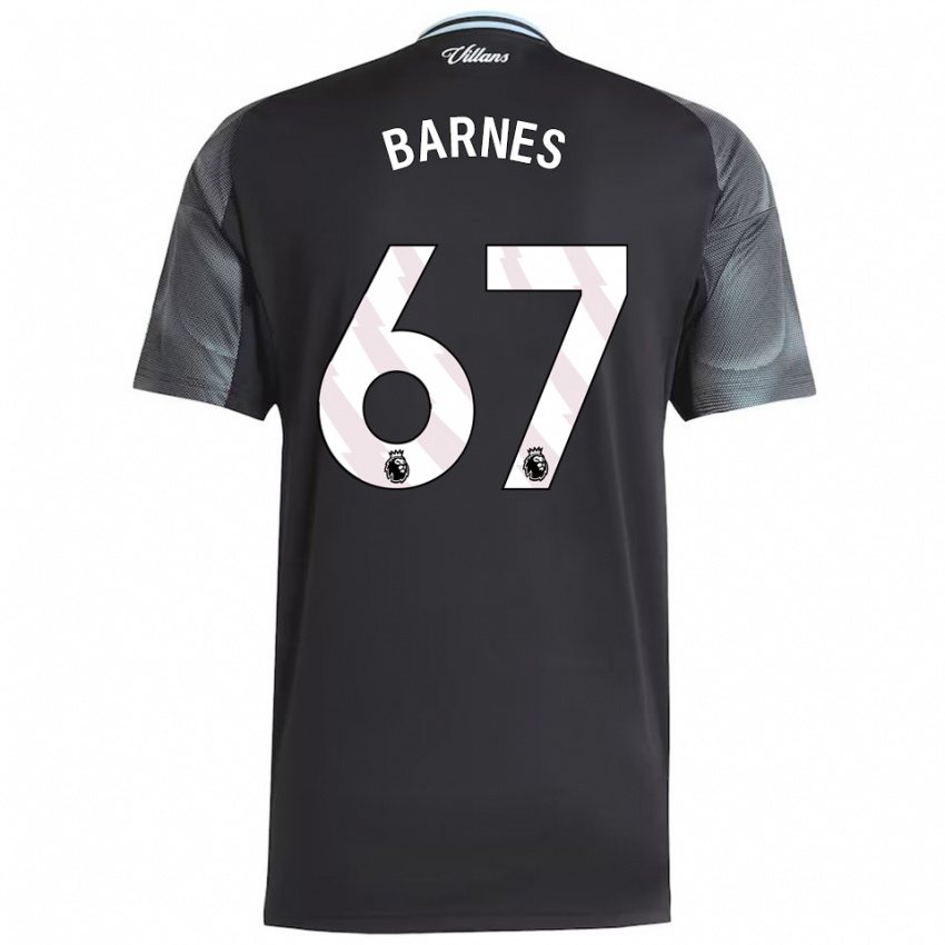 גברים Mikell Barnes #67 שחור תכלת הרחק ג'רזי 2025/26 חולצה קצרה