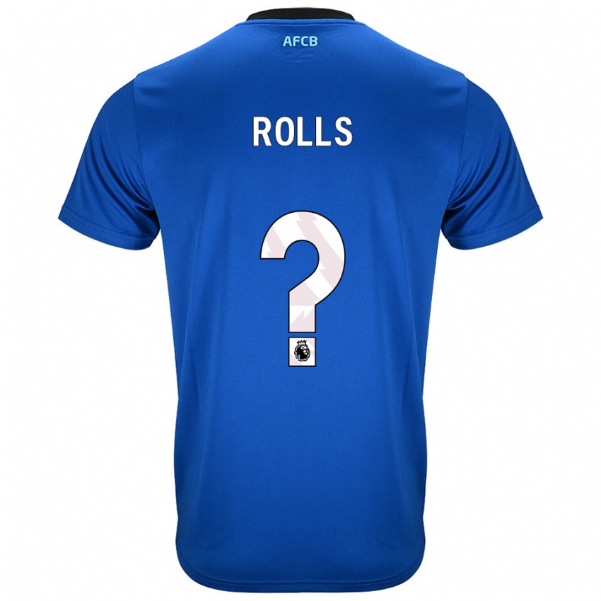 גברים Thomas Rolls #0 כחול שחור הרחק ג'רזי 2025/26 חולצה קצרה