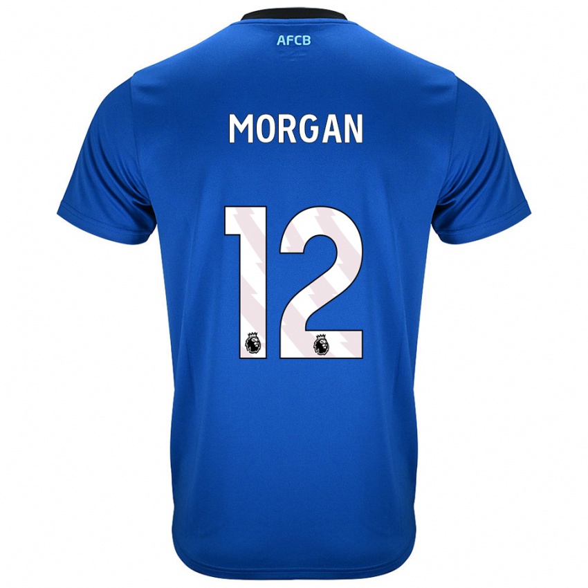 גברים Ollie Morgan #12 כחול שחור הרחק ג'רזי 2025/26 חולצה קצרה
