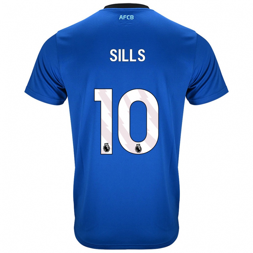 גברים Ethan Sills #10 כחול שחור הרחק ג'רזי 2025/26 חולצה קצרה