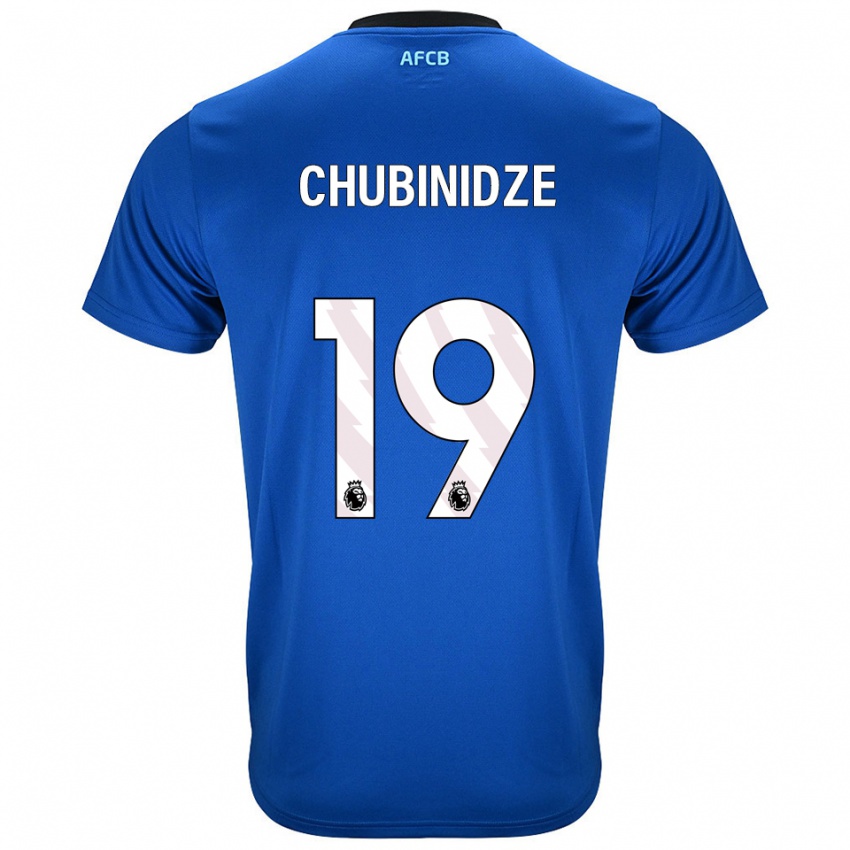 גברים George Chubinidze #19 כחול שחור הרחק ג'רזי 2025/26 חולצה קצרה