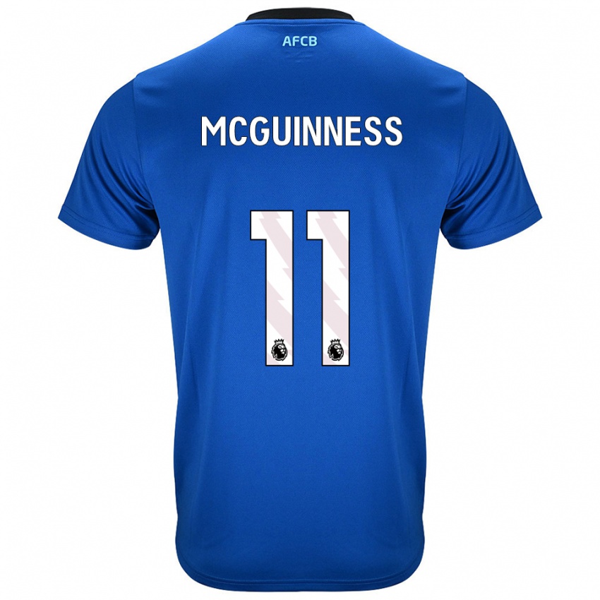 גברים ג'מה מקגינס #11 כחול שחור הרחק ג'רזי 2025/26 חולצה קצרה