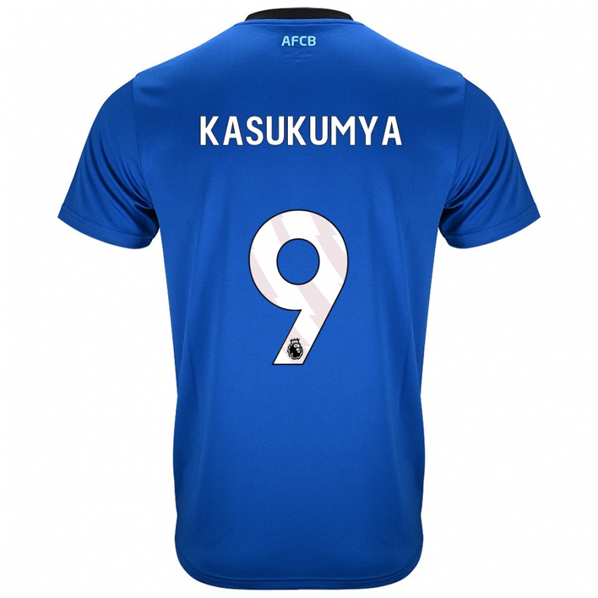 גברים Kashanga Kasukumya #9 כחול שחור הרחק ג'רזי 2025/26 חולצה קצרה