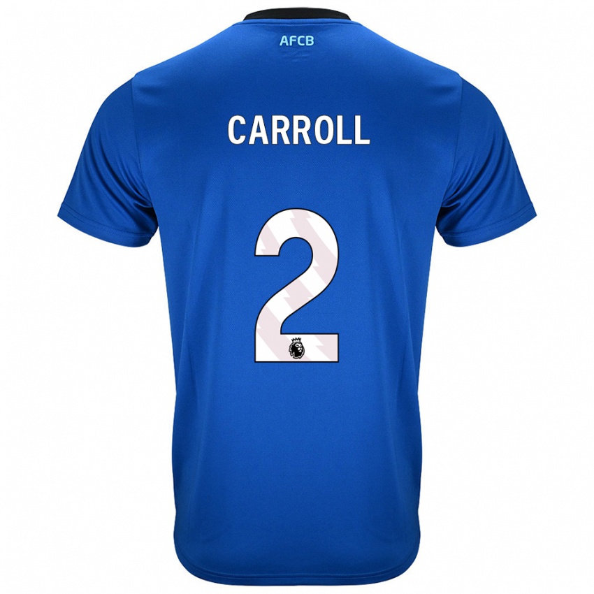 גברים Ryan Carroll #2 כחול שחור הרחק ג'רזי 2025/26 חולצה קצרה