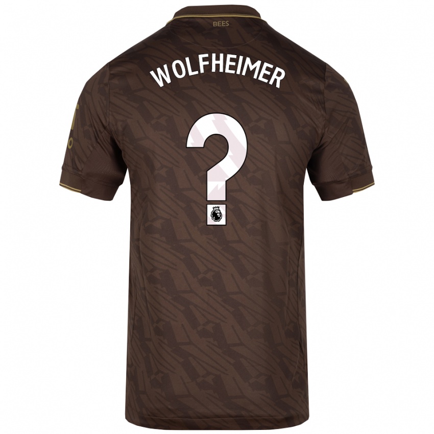 גברים Connor Wolfheimer #0 חום זהב הרחק ג'רזי 2025/26 חולצה קצרה