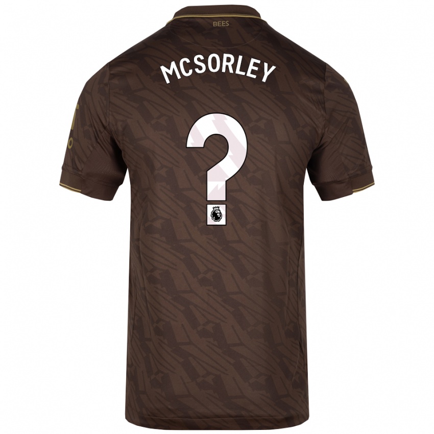 גברים Michael Mcsorley #0 חום זהב הרחק ג'רזי 2025/26 חולצה קצרה