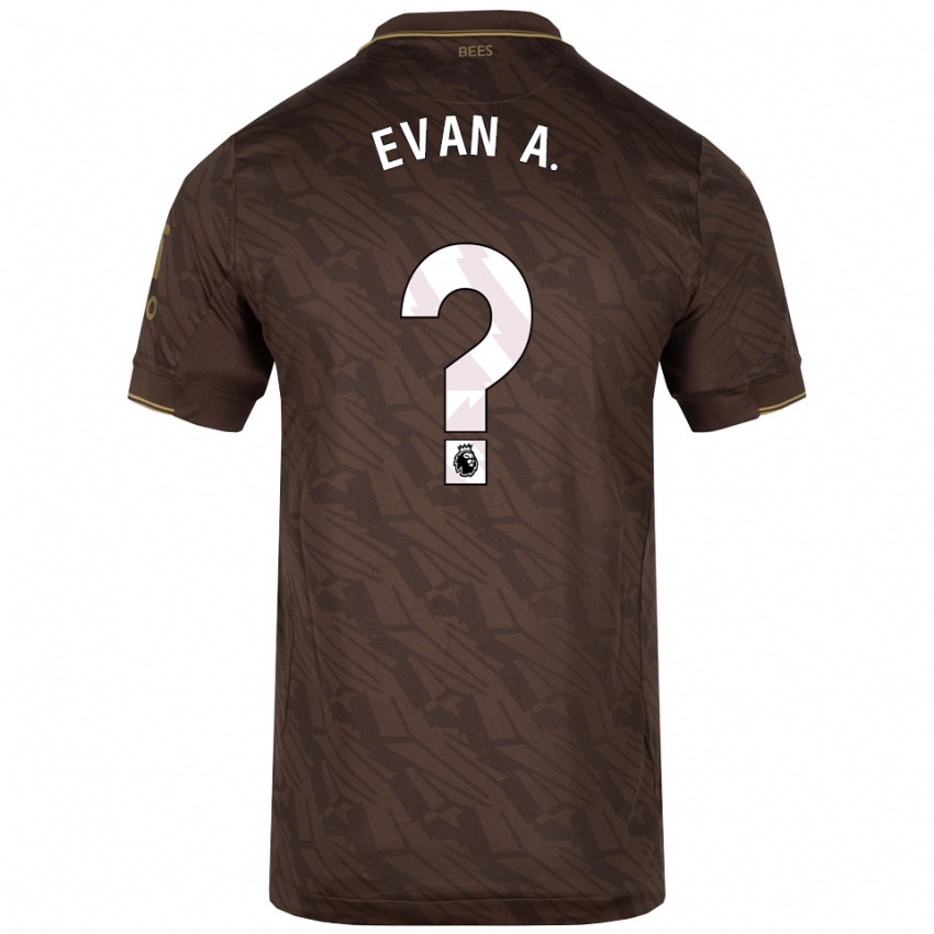 גברים Evan Anderson #0 חום זהב הרחק ג'רזי 2025/26 חולצה קצרה