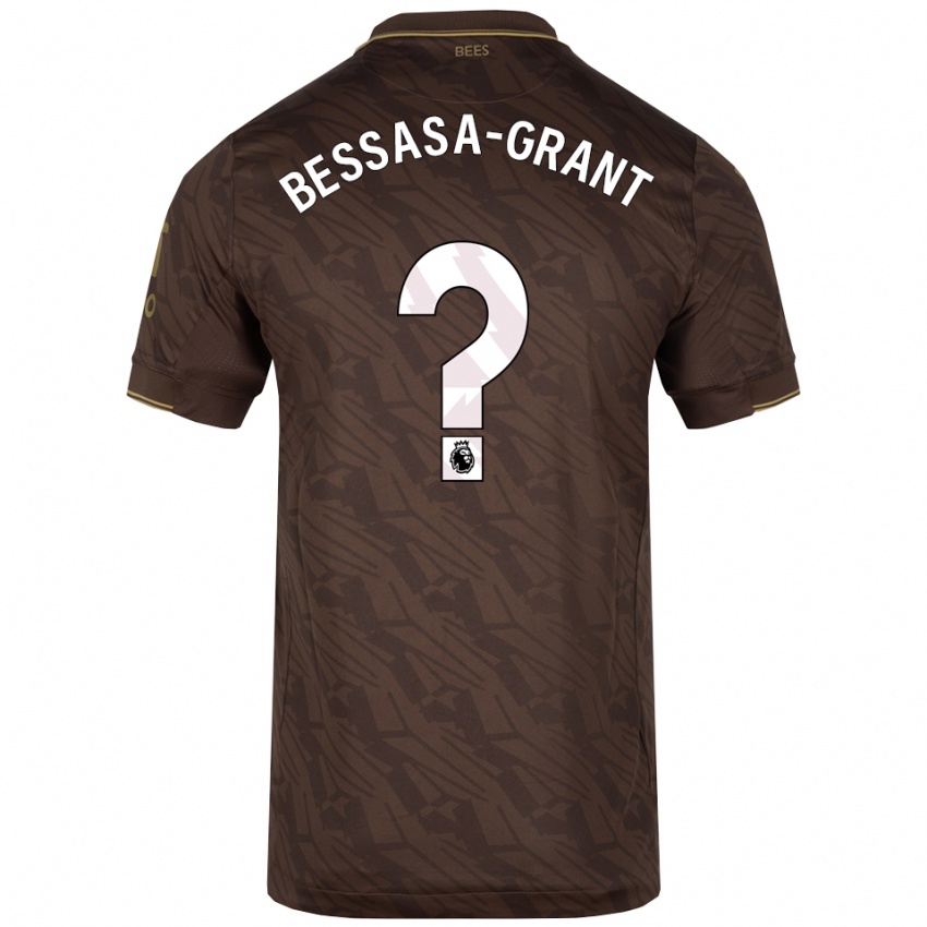 גברים Mekhai Bessasa-Grant #0 חום זהב הרחק ג'רזי 2025/26 חולצה קצרה