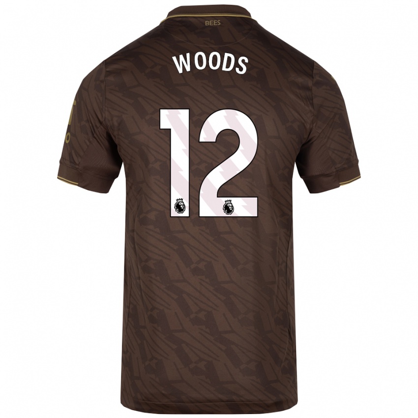 גברים Nikki Woods #12 חום זהב הרחק ג'רזי 2025/26 חולצה קצרה