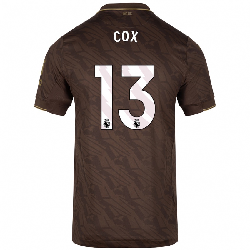 גברים Matthew Cox #13 חום זהב הרחק ג'רזי 2025/26 חולצה קצרה