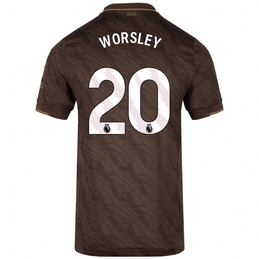 גברים Freya Worsley #20 חום זהב הרחק ג'רזי 2025/26 חולצה קצרה