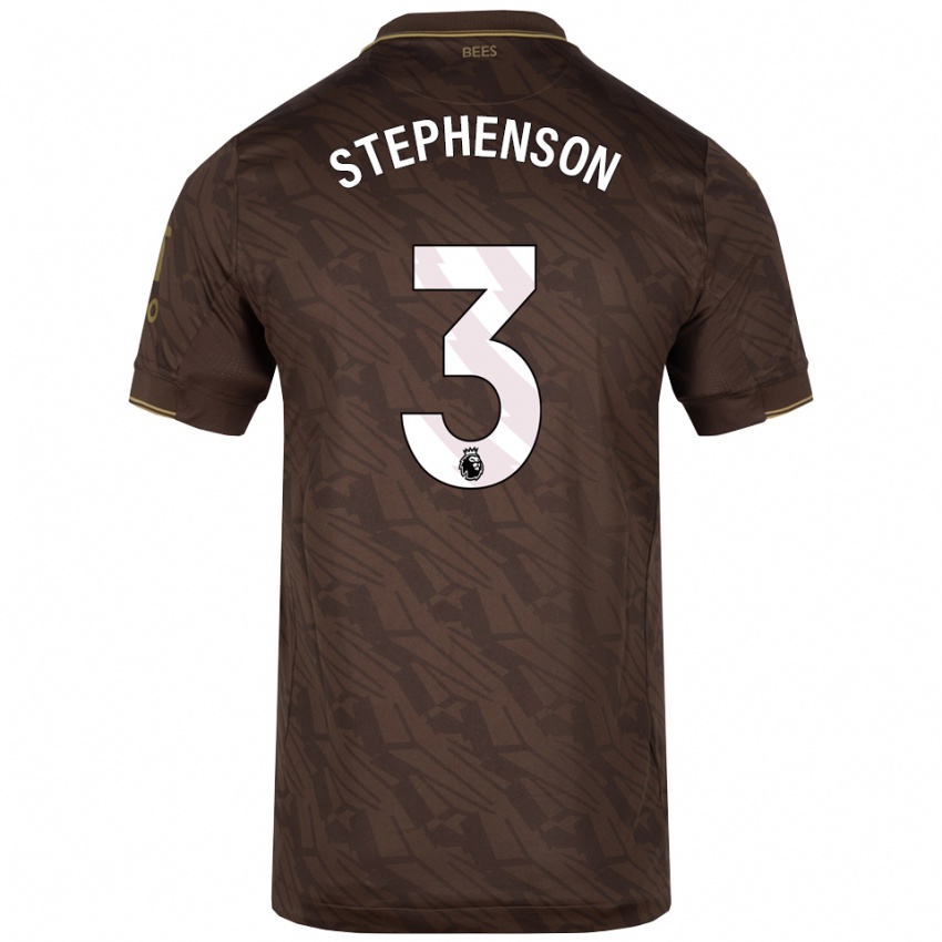 גברים Joshua Stephenson #3 חום זהב הרחק ג'רזי 2025/26 חולצה קצרה