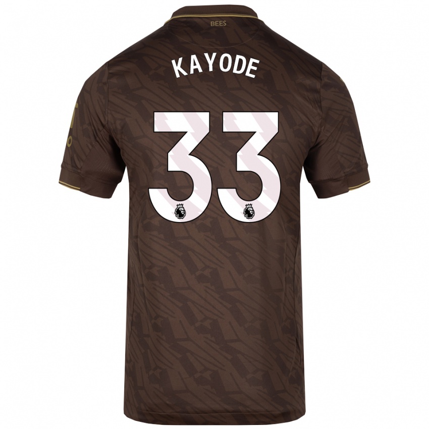 גברים Michael Kayode #33 חום זהב הרחק ג'רזי 2025/26 חולצה קצרה