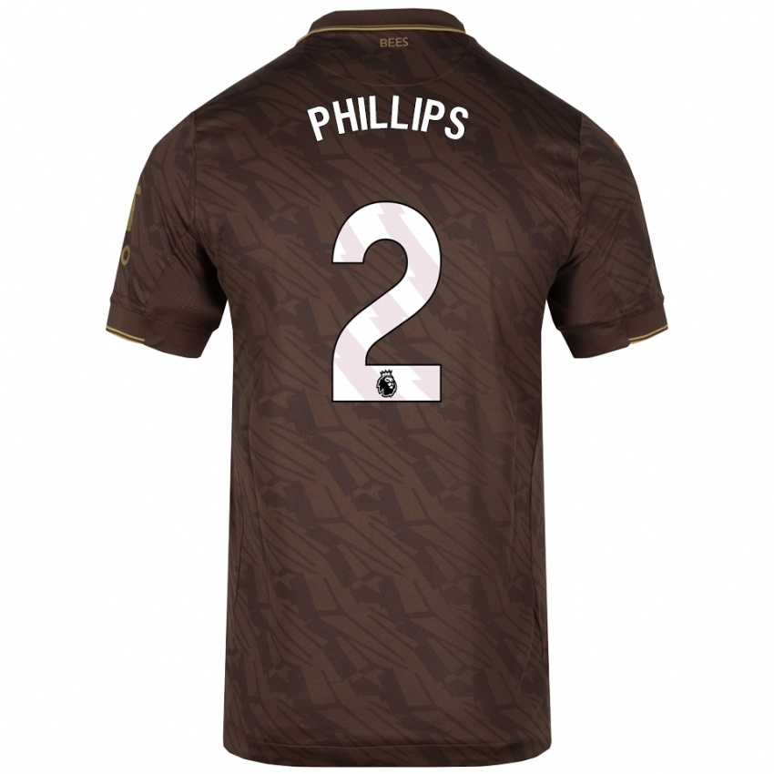 גברים Maddie Phillips #2 חום זהב הרחק ג'רזי 2025/26 חולצה קצרה