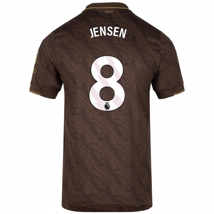 גברים מתיאס ינסן #8 חום זהב הרחק ג'רזי 2025/26 חולצה קצרה