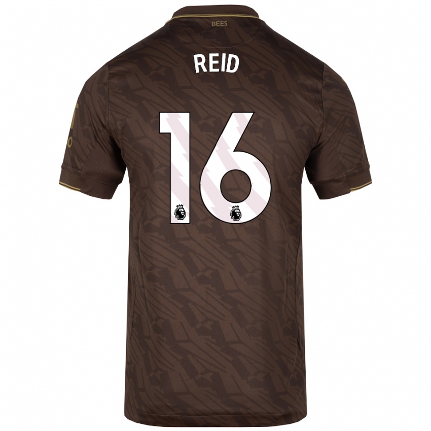 גברים Jodie Reid #16 חום זהב הרחק ג'רזי 2025/26 חולצה קצרה