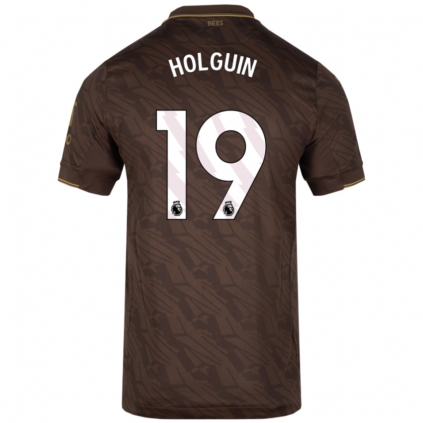 גברים Paula Holguin #19 חום זהב הרחק ג'רזי 2025/26 חולצה קצרה
