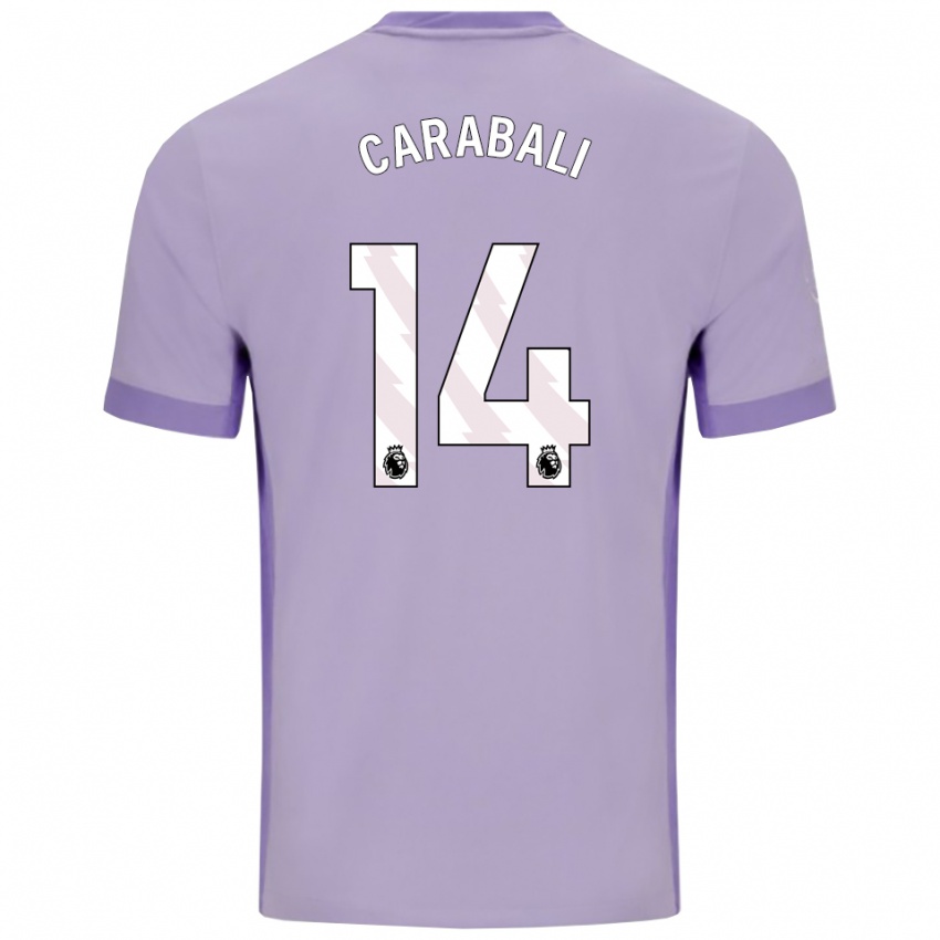 גברים ג'ורלין קרבאלי #14 טארו סגול לבן הרחק ג'רזי 2025/26 חולצה קצרה