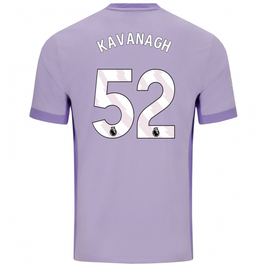 גברים Leigh Kavanagh #52 טארו סגול לבן הרחק ג'רזי 2025/26 חולצה קצרה