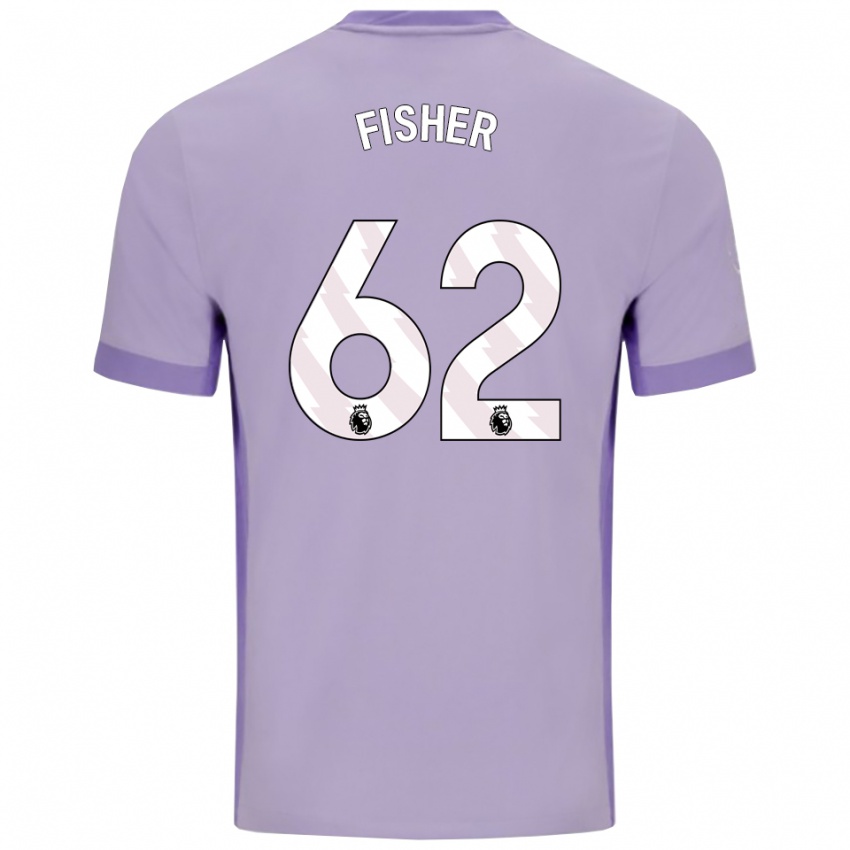 גברים Hugo Fisher #62 טארו סגול לבן הרחק ג'רזי 2025/26 חולצה קצרה