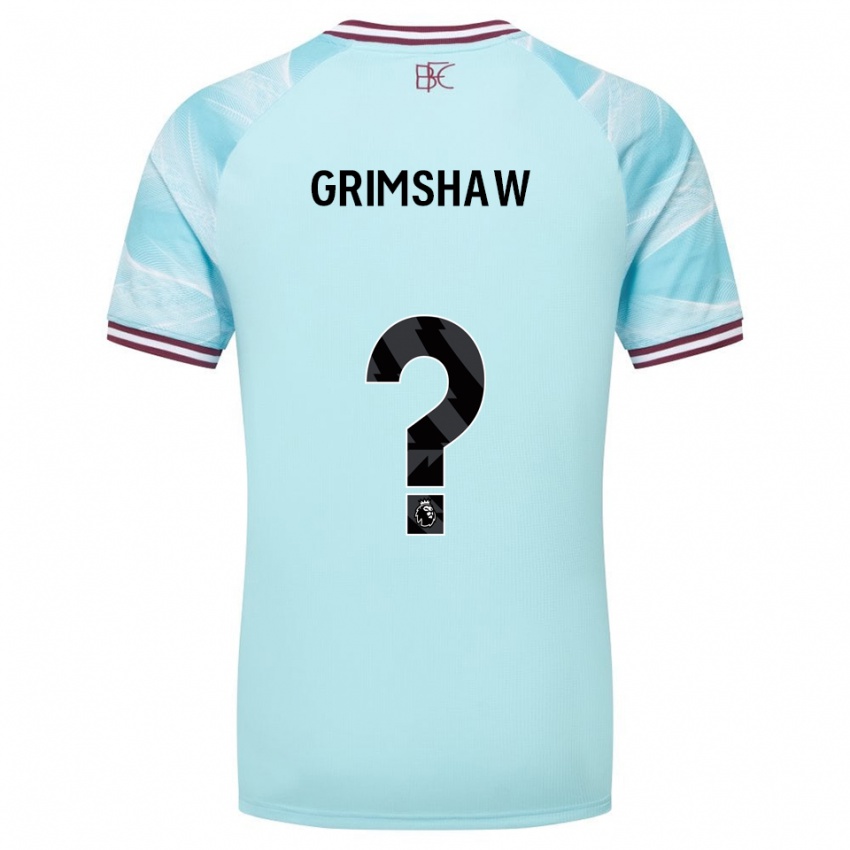 גברים Harry Grimshaw #0 תכלת בורדו הרחק ג'רזי 2025/26 חולצה קצרה