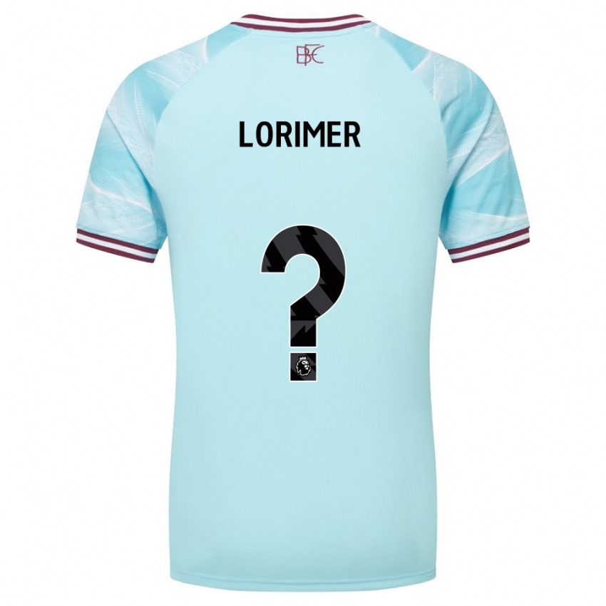 גברים Archie Lorimer #0 תכלת בורדו הרחק ג'רזי 2025/26 חולצה קצרה