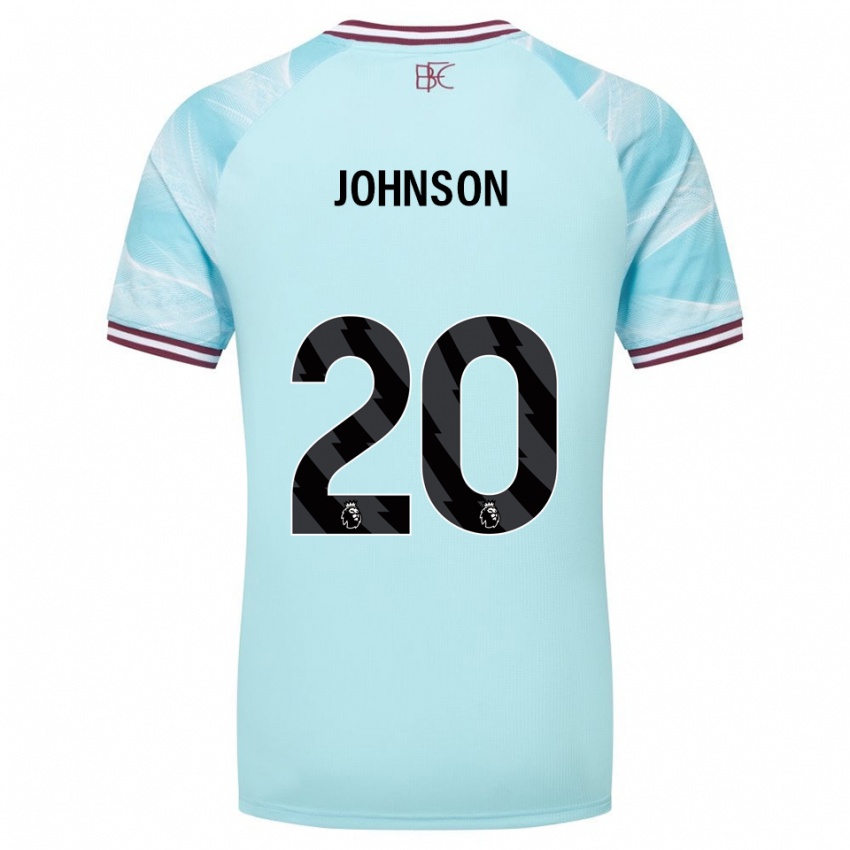 גברים Zach Johnson #20 תכלת בורדו הרחק ג'רזי 2025/26 חולצה קצרה