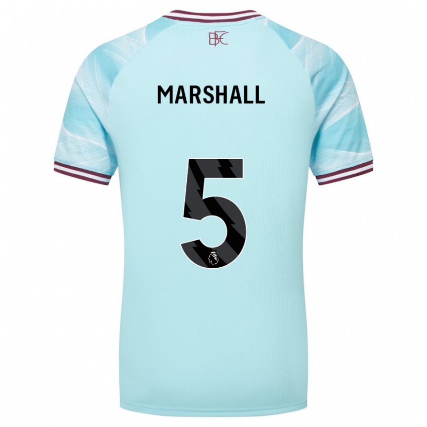 גברים Georgia Marshall #5 תכלת בורדו הרחק ג'רזי 2025/26 חולצה קצרה