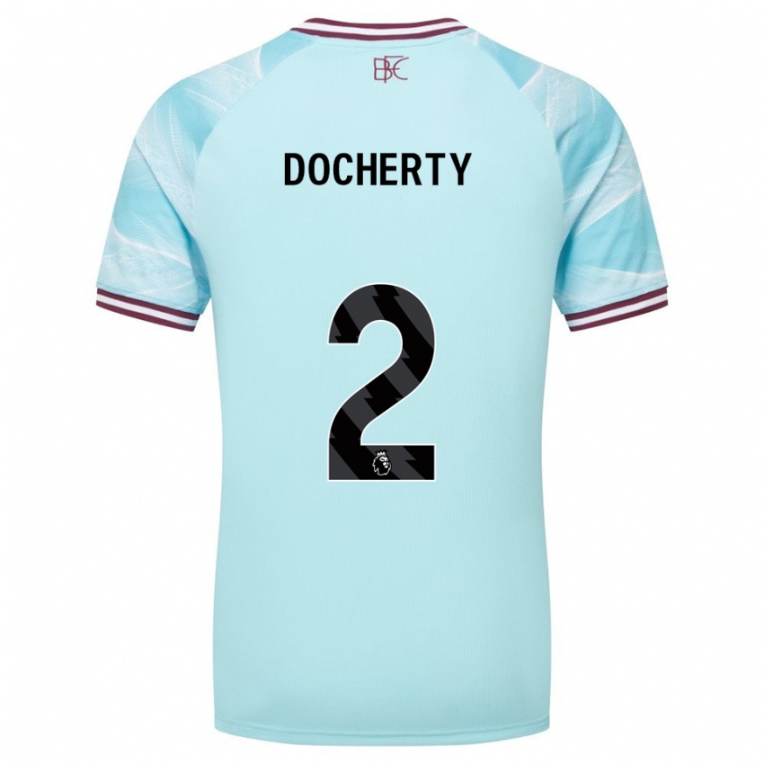 גברים צ'ארלי דוקארטי #2 תכלת בורדו הרחק ג'רזי 2025/26 חולצה קצרה