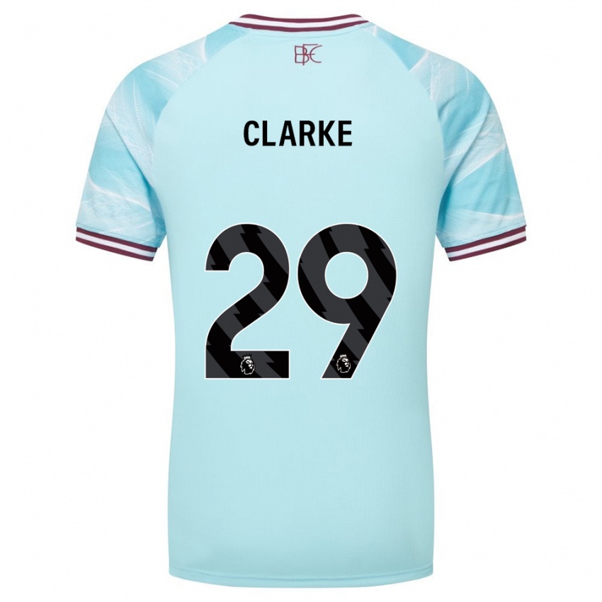 גברים Abby Clarke #29 תכלת בורדו הרחק ג'רזי 2025/26 חולצה קצרה