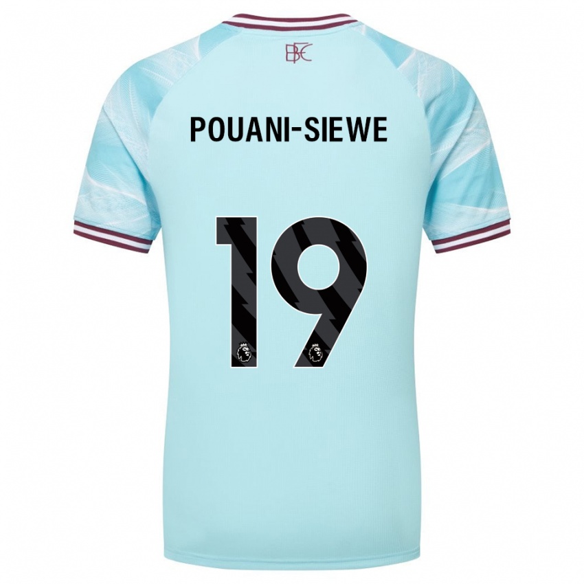 גברים Brandon Pouani-Siewe #19 תכלת בורדו הרחק ג'רזי 2025/26 חולצה קצרה