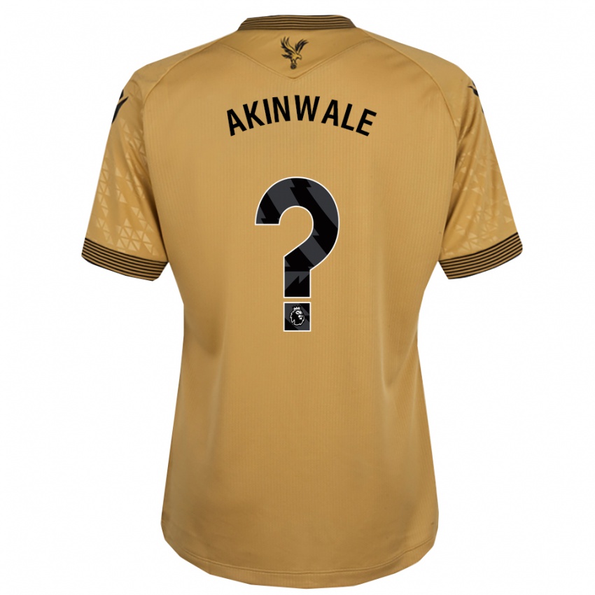 גברים Victor Akinwale #0 זהב שחור הרחק ג'רזי 2025/26 חולצה קצרה