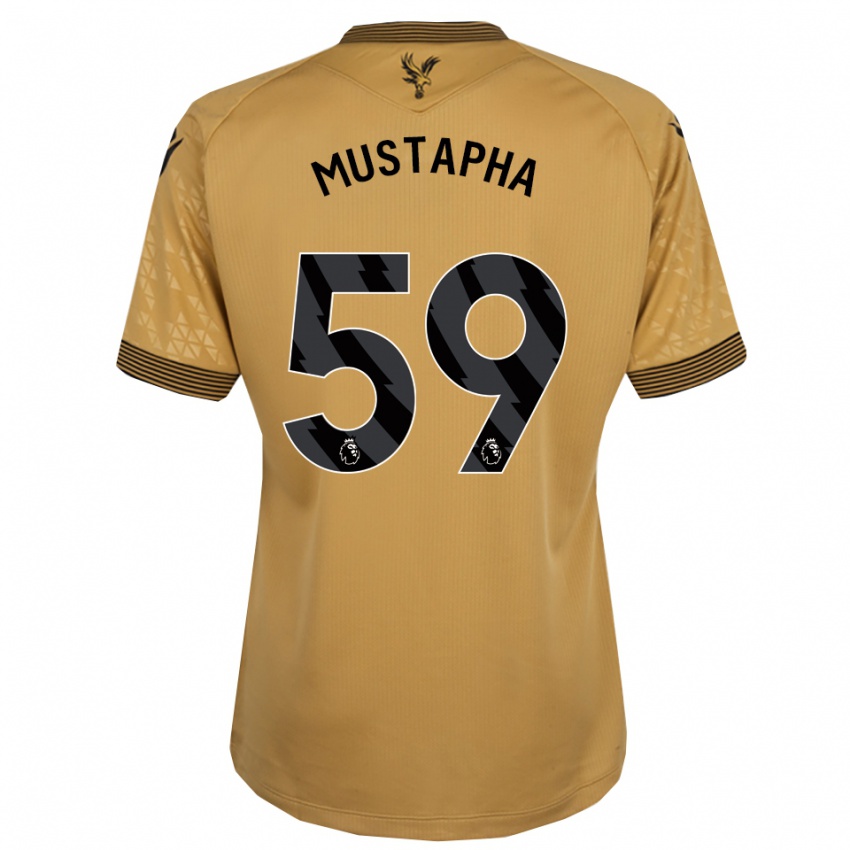 גברים Hindolo Mustapha #59 זהב שחור הרחק ג'רזי 2025/26 חולצה קצרה