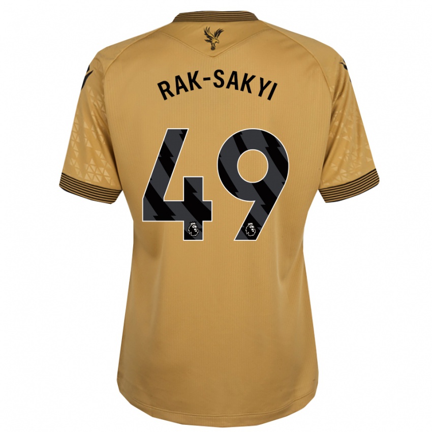 גברים ג'סורון ראק-סאקי #49 זהב שחור הרחק ג'רזי 2025/26 חולצה קצרה