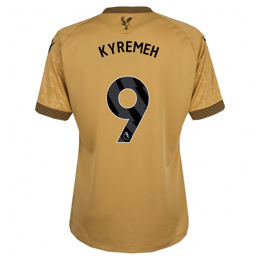 גברים Jerome Kyremeh #9 זהב שחור הרחק ג'רזי 2025/26 חולצה קצרה