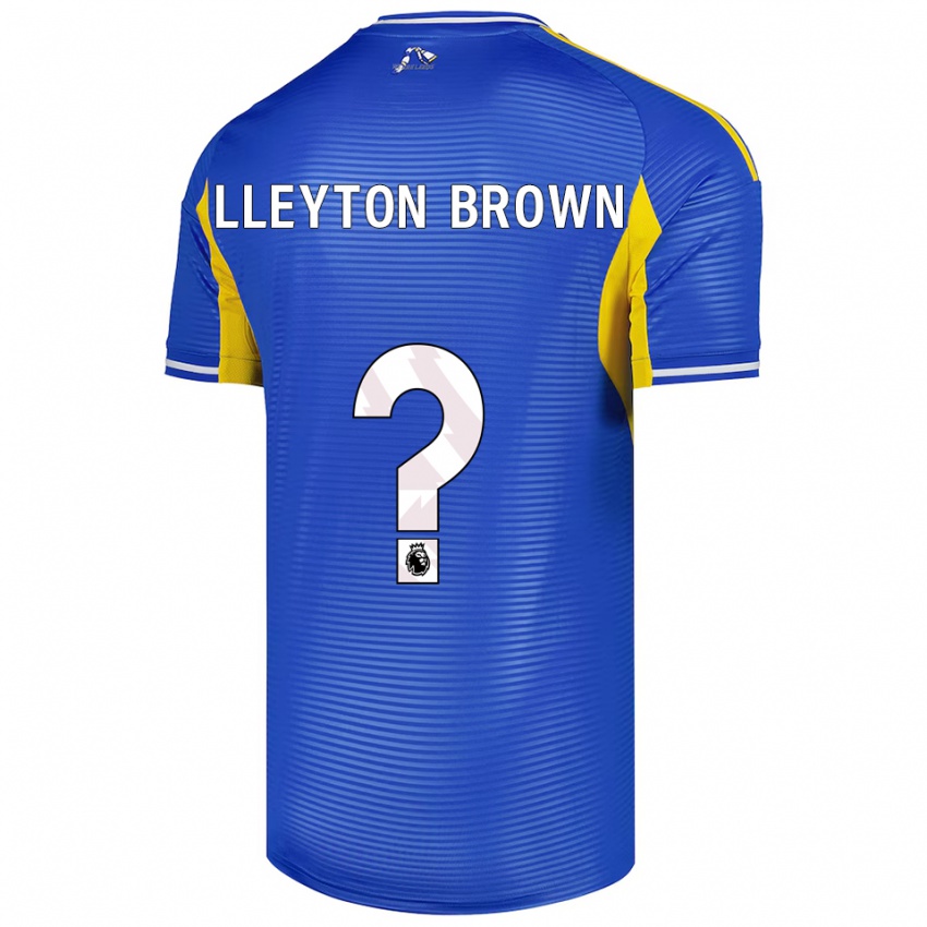 גברים לייטון בראון #0 כחול צהוב הרחק ג'רזי 2025/26 חולצה קצרה