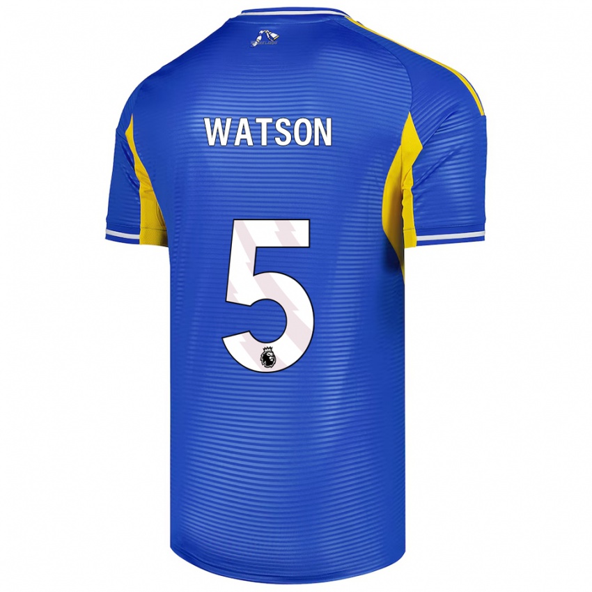 גברים Jacob Watson #5 כחול צהוב הרחק ג'רזי 2025/26 חולצה קצרה