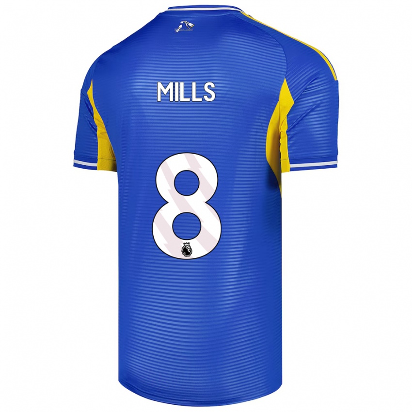 גברים Callum Mills #8 כחול צהוב הרחק ג'רזי 2025/26 חולצה קצרה