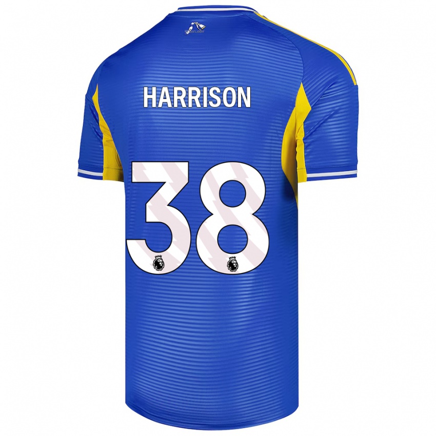 גברים ג'ק האריסון #38 כחול צהוב הרחק ג'רזי 2025/26 חולצה קצרה