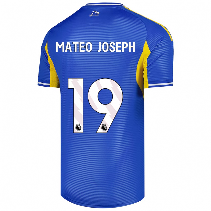 גברים מתאו ג'וזף #19 כחול צהוב הרחק ג'רזי 2025/26 חולצה קצרה