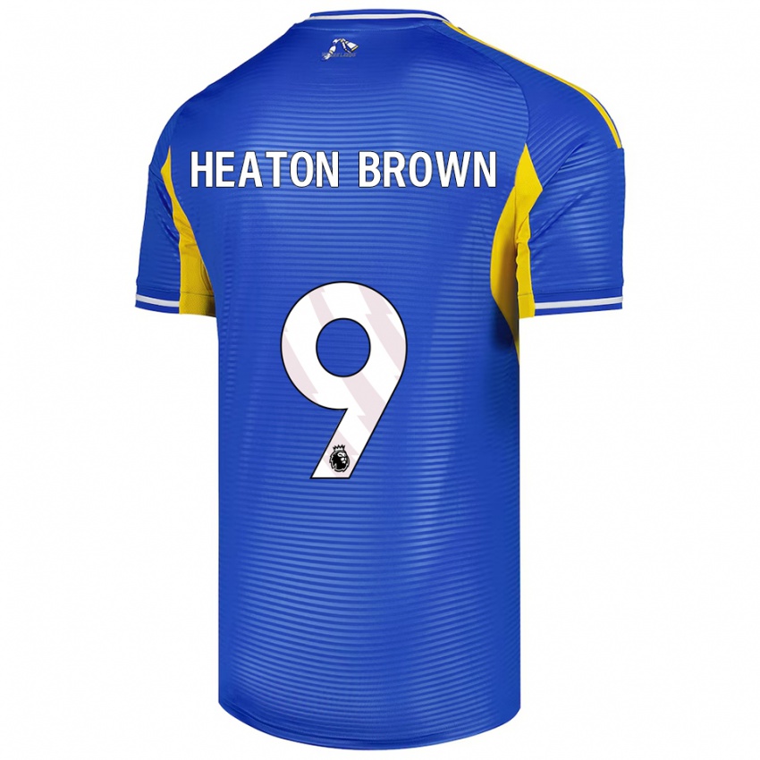 גברים היטון בראון #9 כחול צהוב הרחק ג'רזי 2025/26 חולצה קצרה