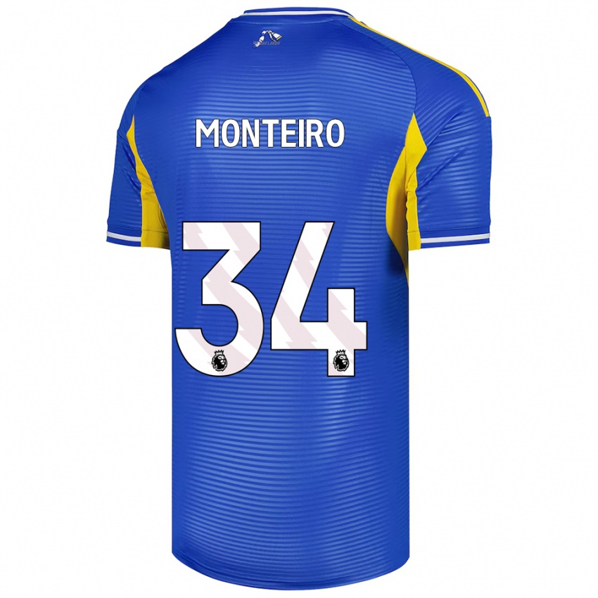 גברים דיאוגו מונטיירו #34 כחול צהוב הרחק ג'רזי 2025/26 חולצה קצרה