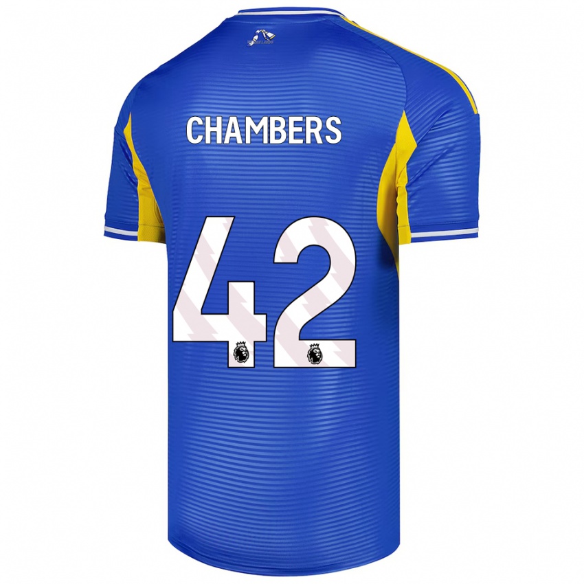 גברים סם צ'יימברס #42 כחול צהוב הרחק ג'רזי 2025/26 חולצה קצרה