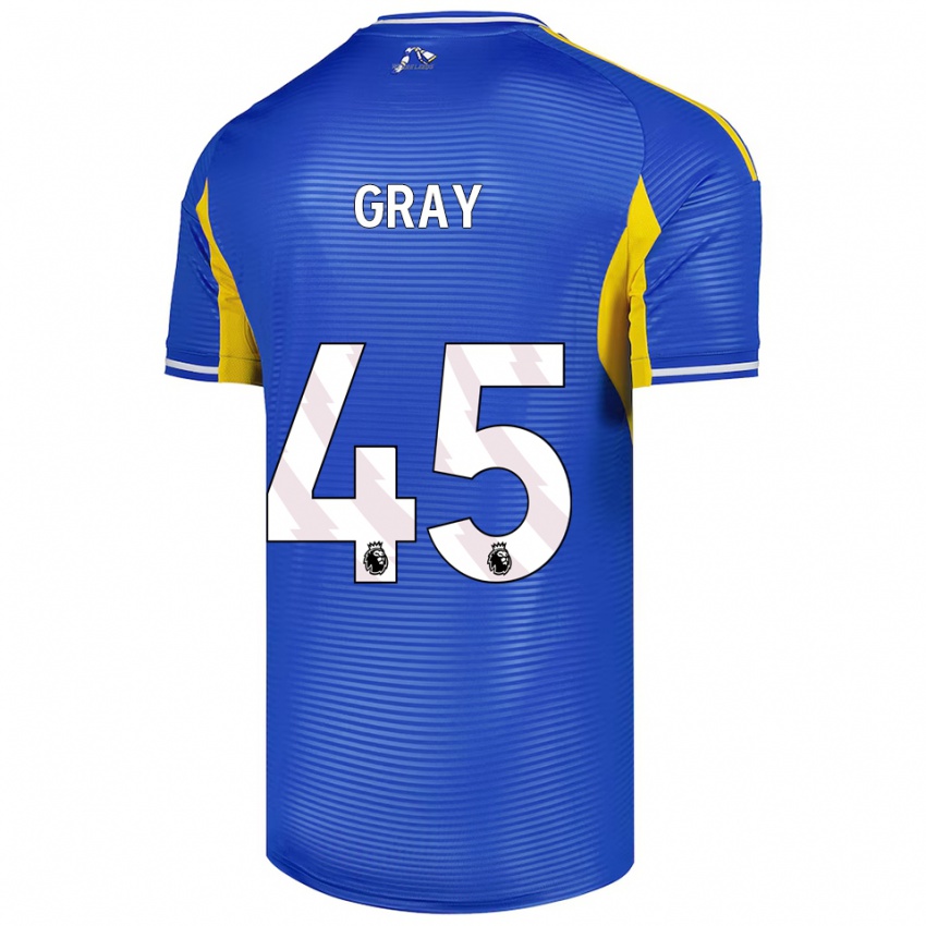 גברים הארי גריי #45 כחול צהוב הרחק ג'רזי 2025/26 חולצה קצרה