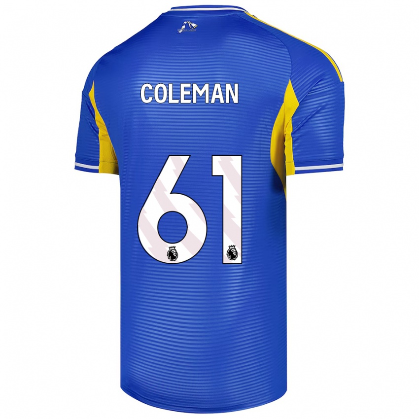 גברים צ׳יאן קולמן #61 כחול צהוב הרחק ג'רזי 2025/26 חולצה קצרה