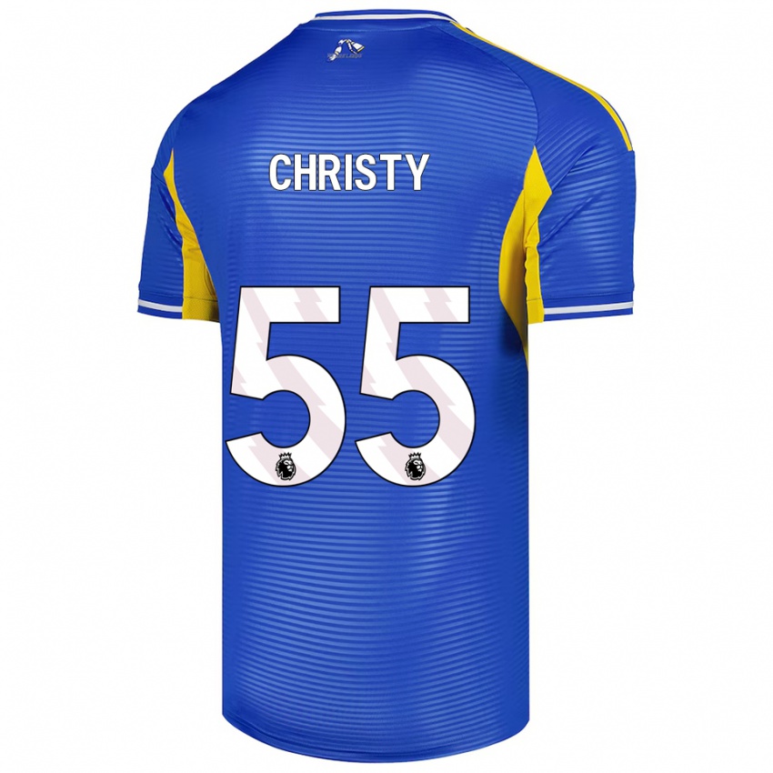 גברים Harry Christy #55 כחול צהוב הרחק ג'רזי 2025/26 חולצה קצרה