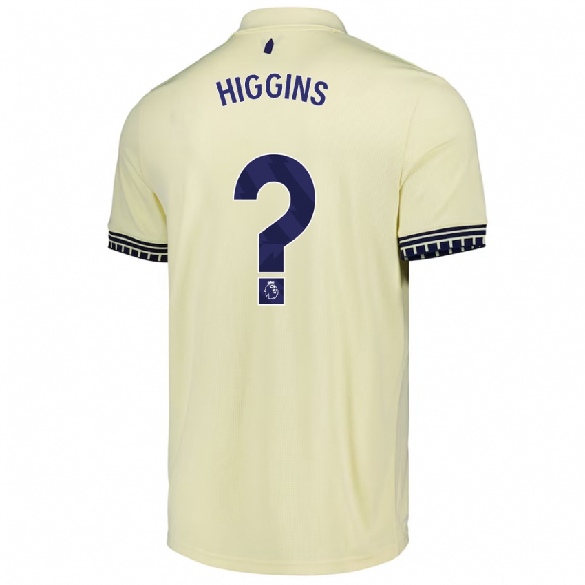גברים Liam Higgins #0 לבן מלוכלך שחור הרחק ג'רזי 2025/26 חולצה קצרה