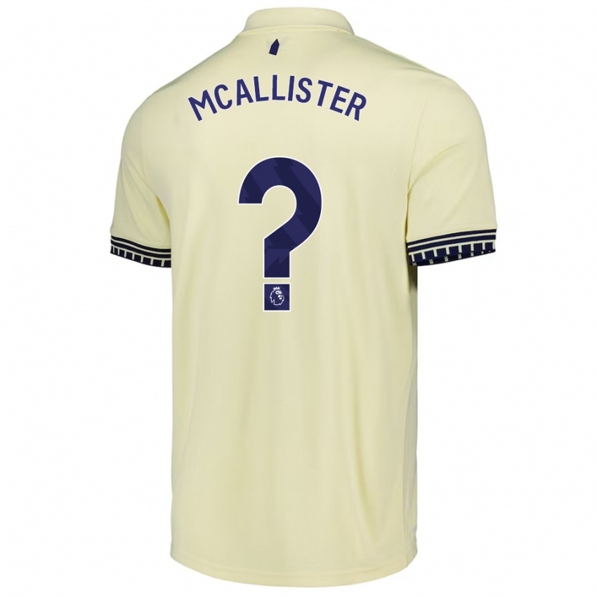 גברים Sean Mcallister #0 לבן מלוכלך שחור הרחק ג'רזי 2025/26 חולצה קצרה
