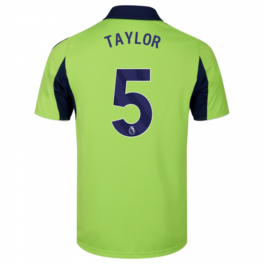 גברים Archie Taylor #5 ירוק נייבי לבן הרחק ג'רזי 2025/26 חולצה קצרה